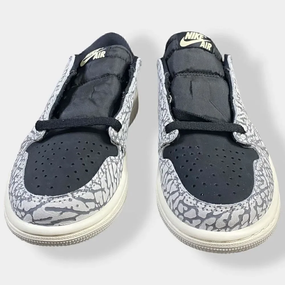 Nike Air Jordan 1 Retro Low OG Black Cement Sail CZ0790-001 Mens size 5/ 6.5 W